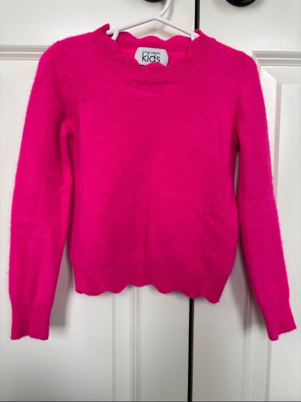 Autumn Cashmere Kids Hot Pink Crewneck Sweater